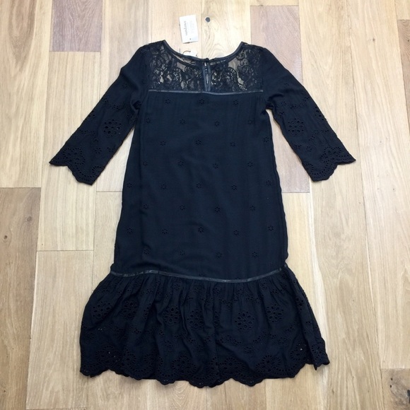 Sundance Nadine Drop Waist Lace Eyelet Midi Dress - Picture 9 of 12